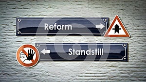 Street Sign Reform versus Standstill