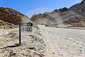 Street sign Ruta 40 in Argentina