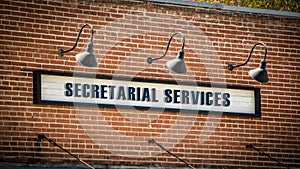 Street Sign SECRETARIAL SERVICES