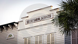 Street Sign SECRETARIAL SERVICES