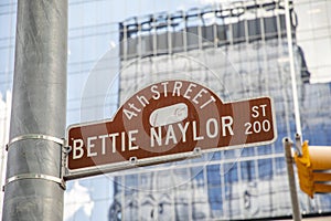 street sign 4th street at Bettie Naylor streert in the historic district in Austin, Texas