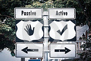 Street Sign to Active versus Passive