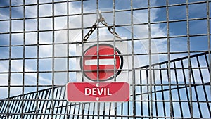 Street Sign to Angel versus Devil