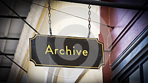 Street Sign to Archive