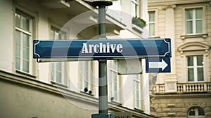 Street Sign to Archive