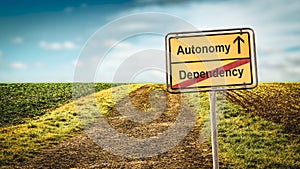 Street Sign to Autonomy versus Dependency