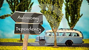 Street Sign to Autonomy versus Dependency