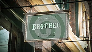 Street Sign to Brothel