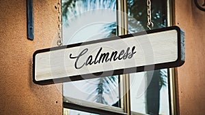 Street Sign to Calmness