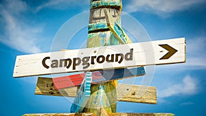 Street Sign to Campground