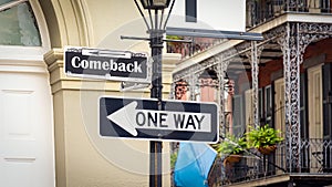 Street Sign to Comeback