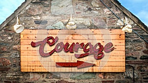 Street Sign to Courage