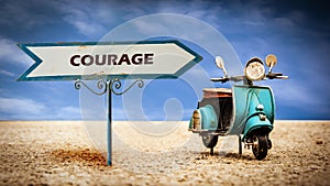 Street Sign to Courage