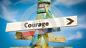 Street Sign to Courage