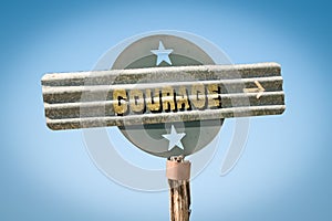 Street Sign to Courage