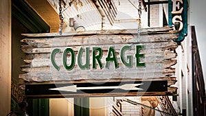 Street Sign to Courage