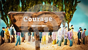 Street Sign to Courage