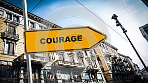 Street Sign to Courage