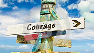 Street Sign to Courage