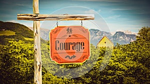 Street Sign to Courage