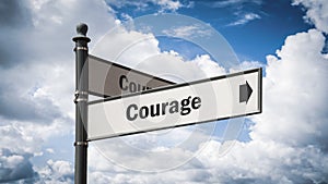 Street Sign to Courage