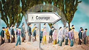 Street Sign to Courage