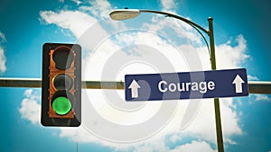 Street Sign to Courage