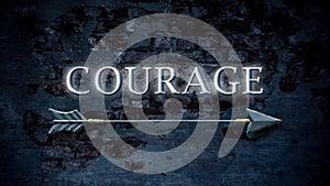 Street sign to courage