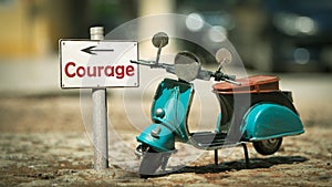 Street Sign to Courage