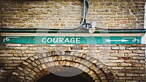 Street Sign to Courage