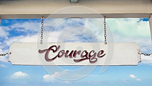 Street Sign to Courage