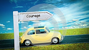 Street Sign to Courage