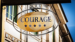 Street Sign to Courage