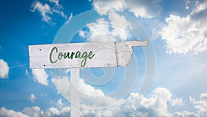 Street Sign to Courage