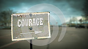 Street Sign to Courage