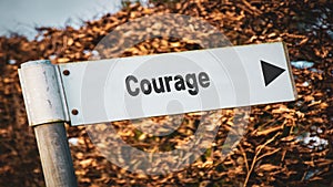 Street Sign to Courage