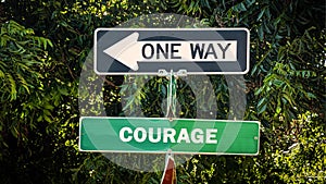 Street Sign to Courage