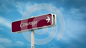 Street Sign to Courage