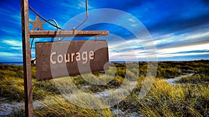 Street Sign to Courage