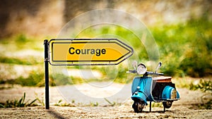 Street Sign to Courage