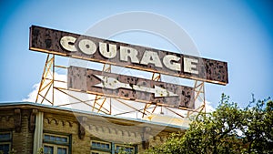 Street Sign to Courage