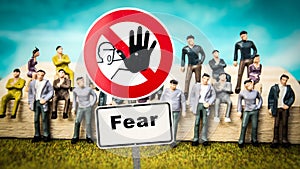 Street Sign to Courage versus Fear