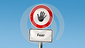 Street Sign to Courage versus Fear