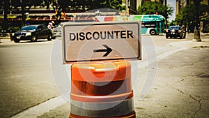 Street Sign to Discounter photo