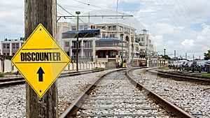 Street Sign to Discounter photo