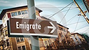 Street Sign to Emigrate