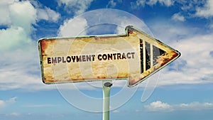 Street Sign to Employment Contract