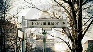 Street Sign to Exterminator