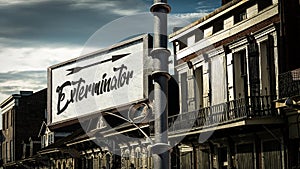 Street Sign to Exterminator