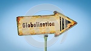 Street Sign to Globalization photo